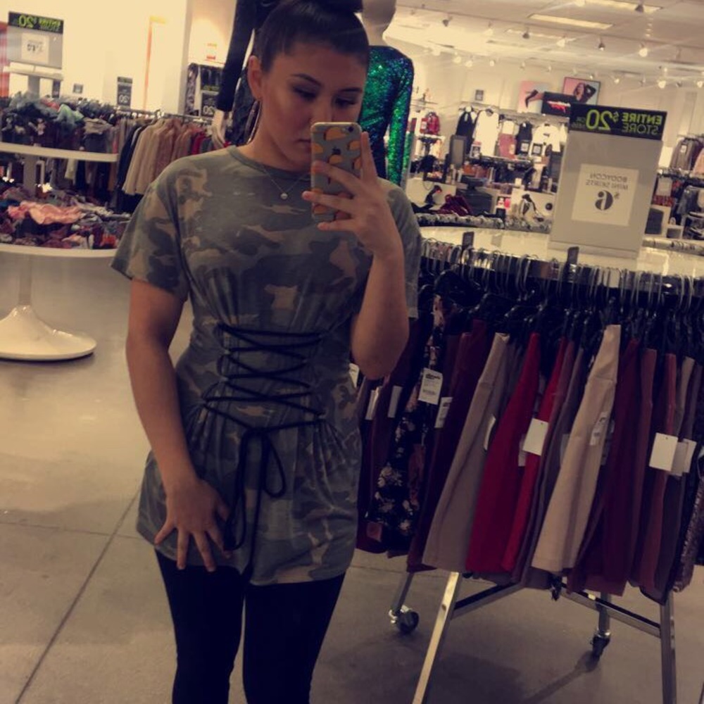 Windsor Camo T-shirt with Lacing